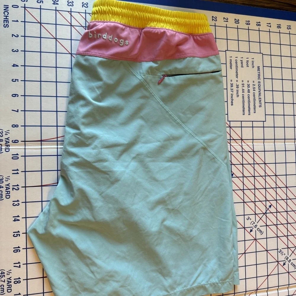 Birddogs Mens Bathing Suit Swim Shorts Board‎ Shorts XXL Long Blue Pink Yellow